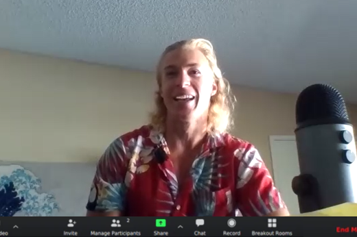 Luke Wiseman on winning the Outstanding Mentor Award on Zoom Call