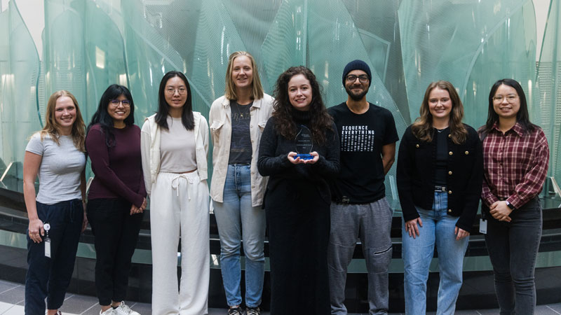 Shannon Miller with members of her lab: